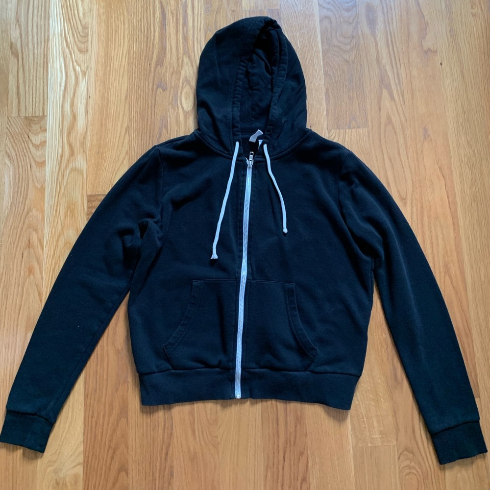 Womens black H&M zip up